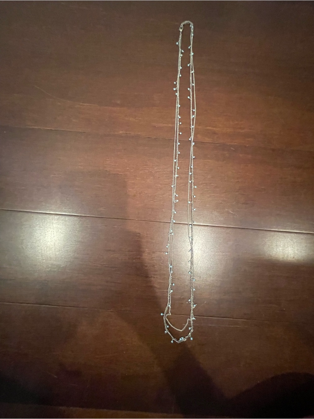 Silver necklace with turquoise beads